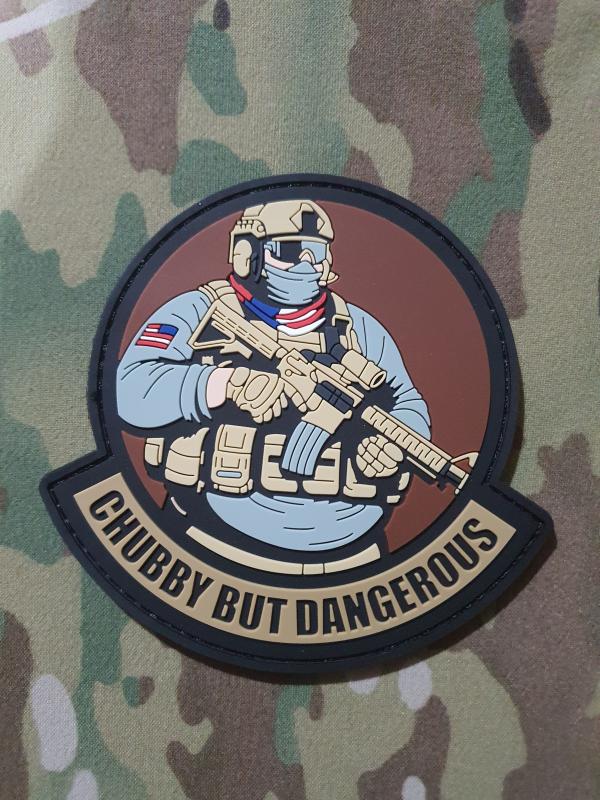 New US Imported Patch CHUBBY BUT DANGEROUS