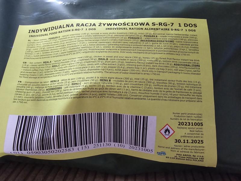 Polish 24hr MRE S-RG-7