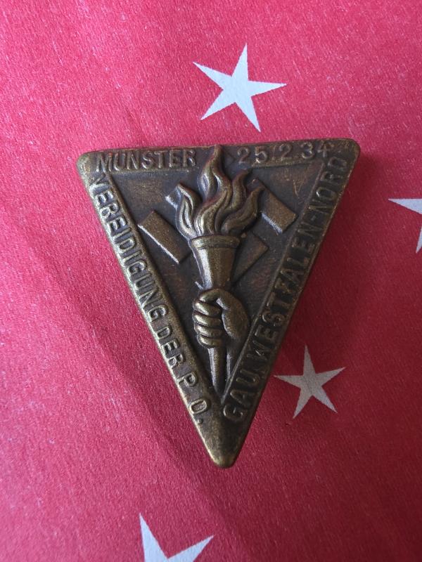 German WW2 Tinnie Munster 1934 Gau Westfalen Nord