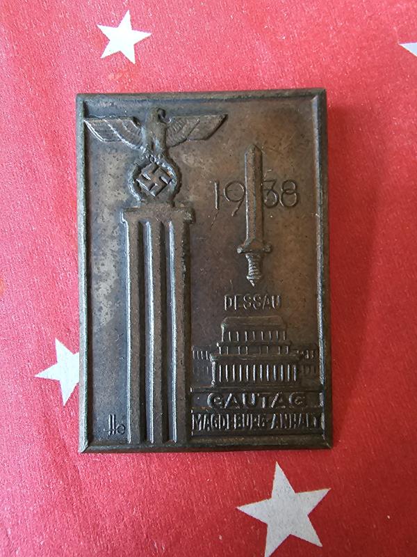 WW2 German Tinnie Gautag Magdeburg 1938