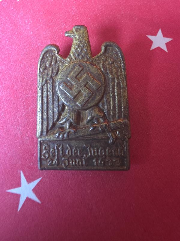 German WW2 Tinnie 1933 Festival of Youth HJ Hitler Youth