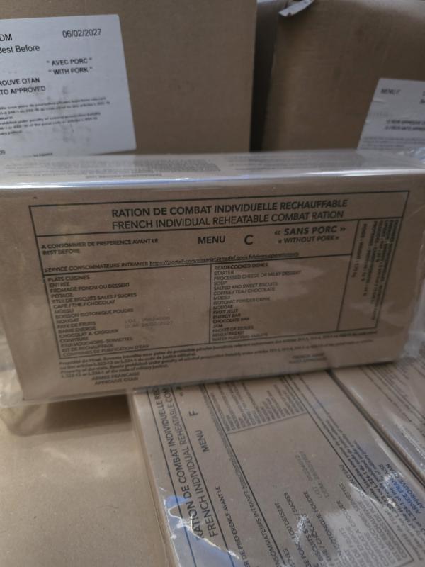 French RCIR Menu C BBE 2027 24hr combat Ration mre